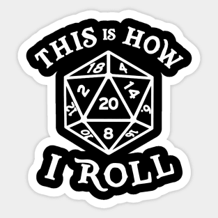 20 sided dice Sticker